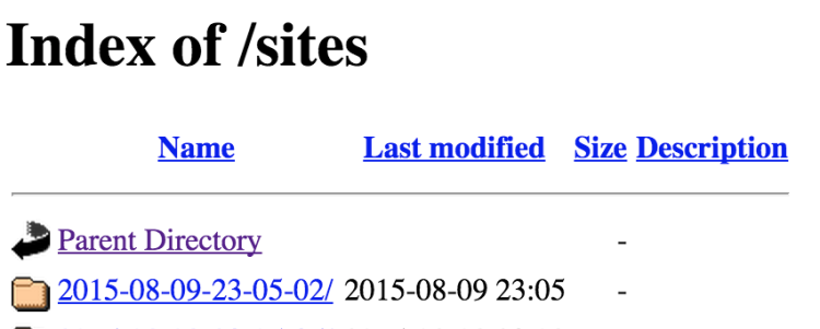 Browse Sitespeed.io directories