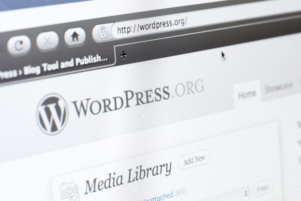 Image of the WordPress.org webpage media library