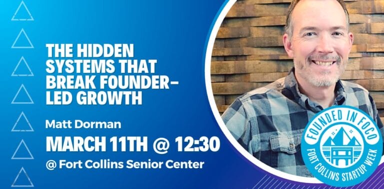 Matt Dorman photo for Founders in FoCo event.