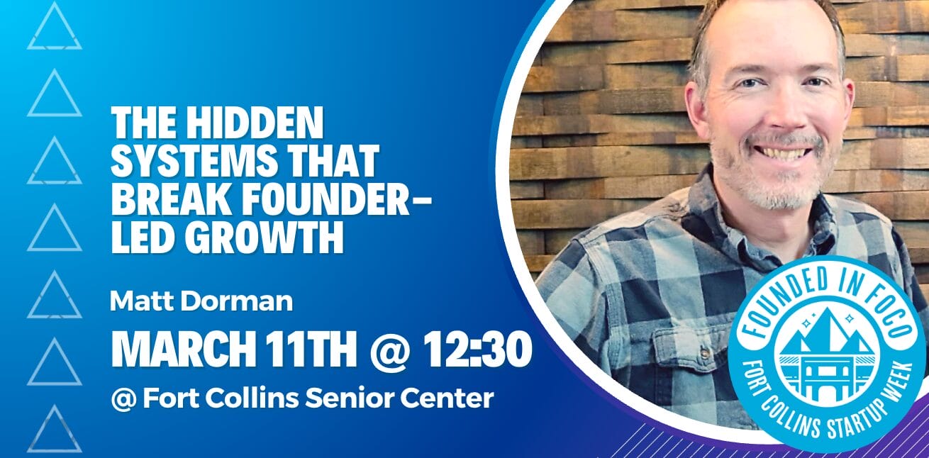 Matt Dorman photo for Founders in FoCo event.